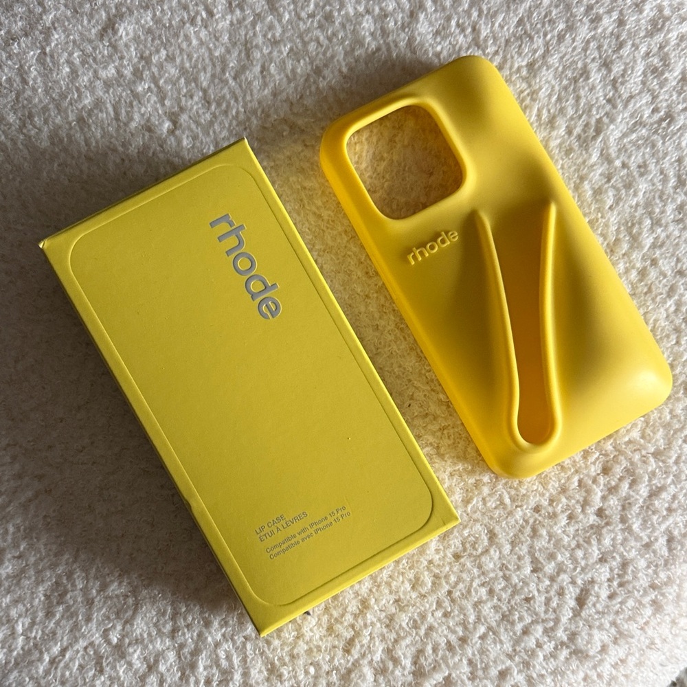 RHODE Yellow Lip Grip Phone Case